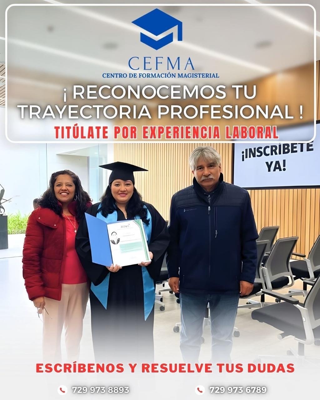 Entrega de documentación académica CEFMA